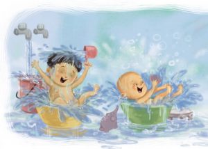 Bathtime for Chunnu and Munnu